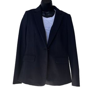 Banana Republic 6P navy blue blazer with tiny white polka dots washable